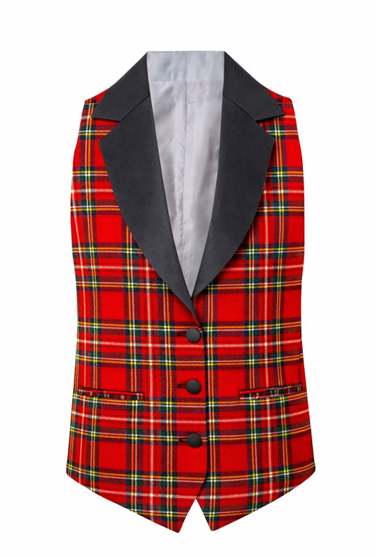Royal Stewart Women's Tartan Waistcoat with Lapels