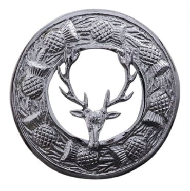 Scottish Stag Plaid Brooch