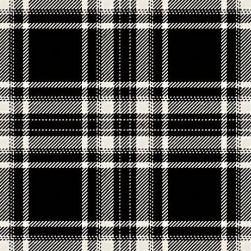 Stewart Royal Black & White tartan swatch
