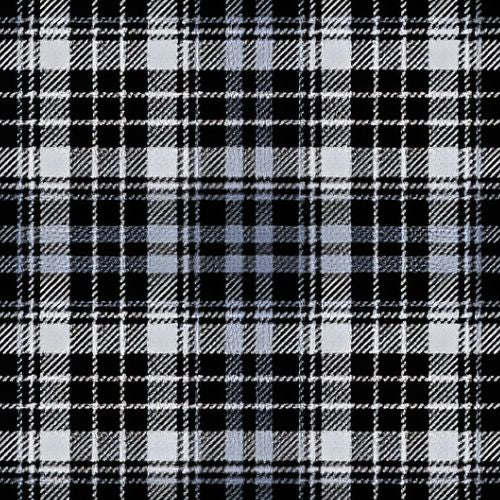 Stewart Royal Black & White & Grey tartan swatch