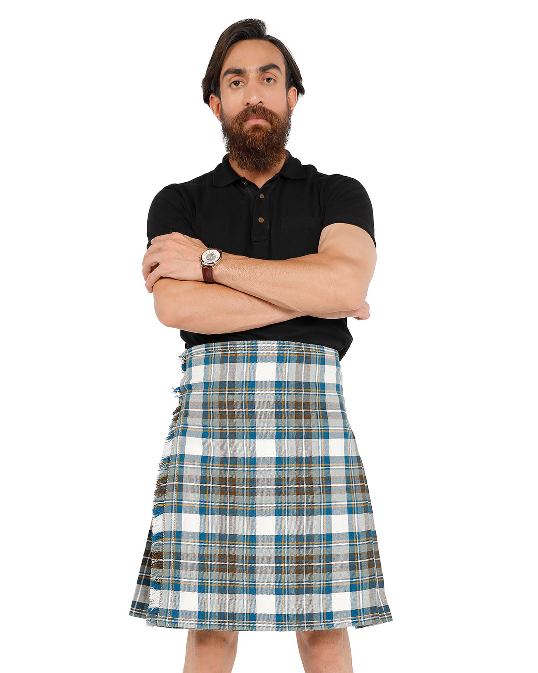 Front image of Steward Blue Dress Bespoke kilt