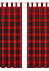 Rideaux à passants en tartan