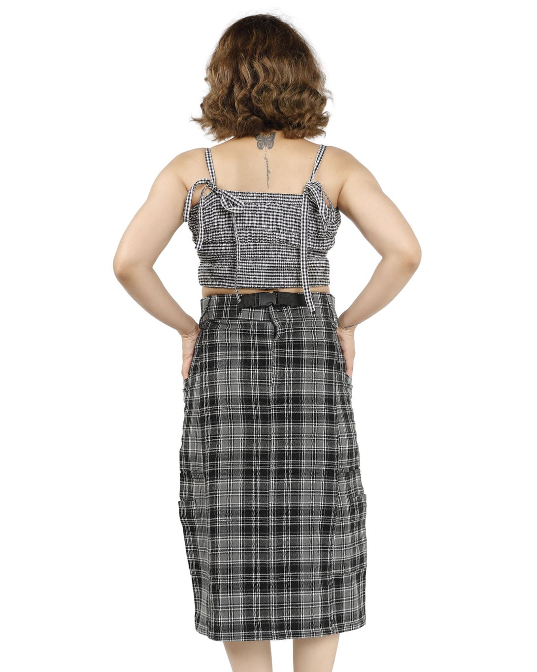 Buy Tailored Plaid Pencil Skirt