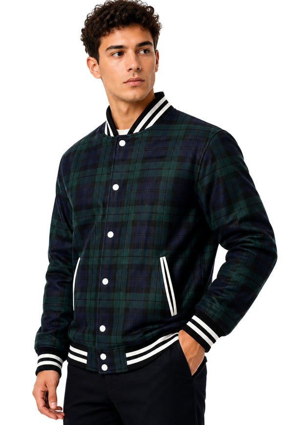MacKenzie Tartan Baseball Jacket