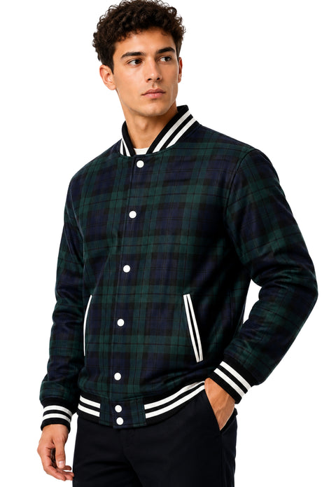 Campbell Tartan Baseball Jacket