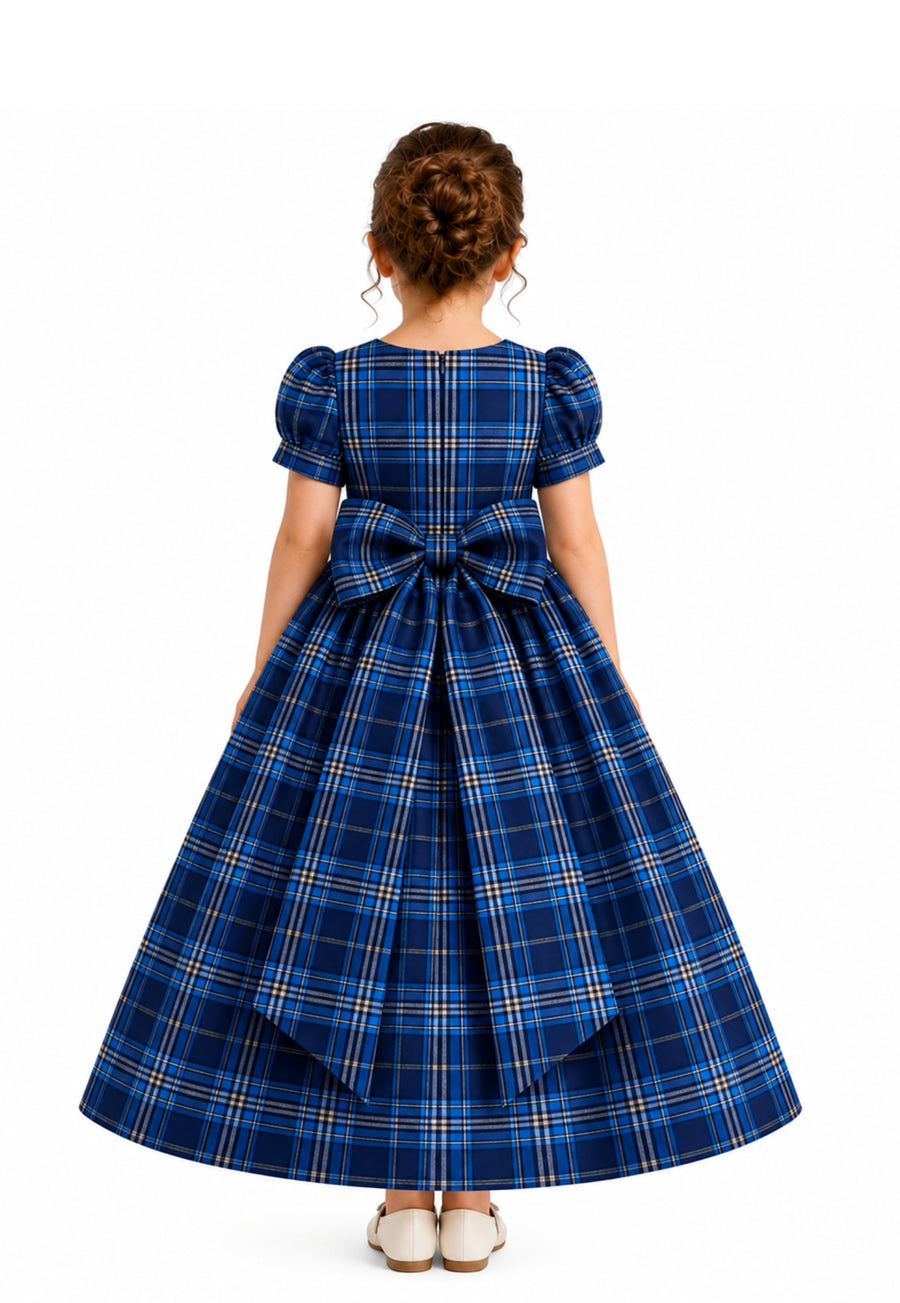 Tartan Bodice & Tulle Flower Girl Dress