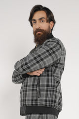 Plaid Bomber Jacket - Side view