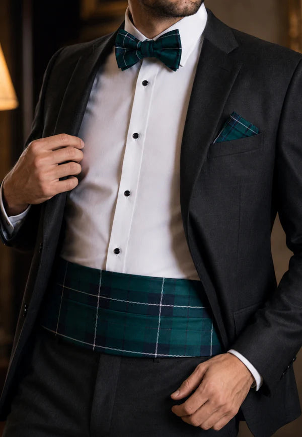 Scott Tartan Cummerbund & Bow Tie Set