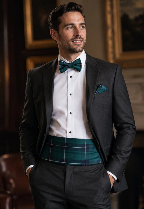 Campbell Tartan Cummerbund & Bow Tie Set