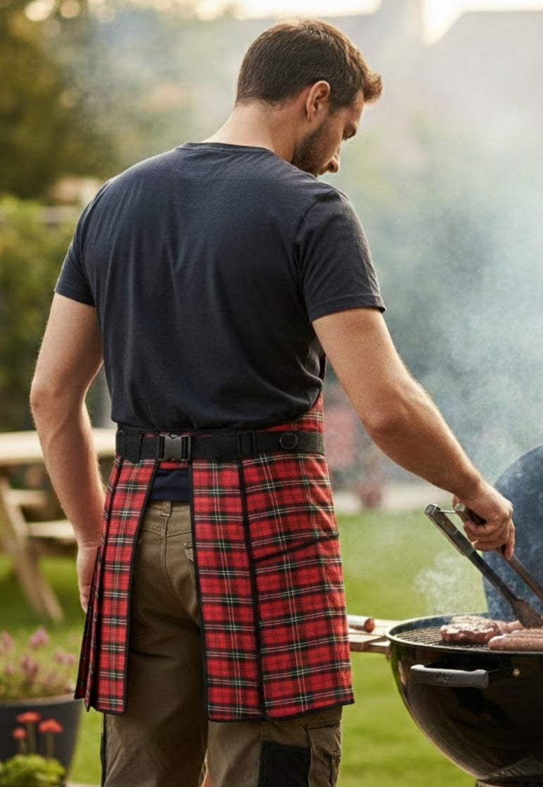 Tablier de barbecue à motif tartan