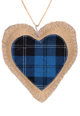 Tartan Heart Hanging Decoration