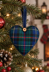 Tartan Heart Hanging Decoration