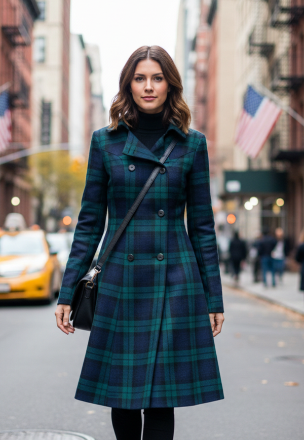 Manteau Kate en tartan