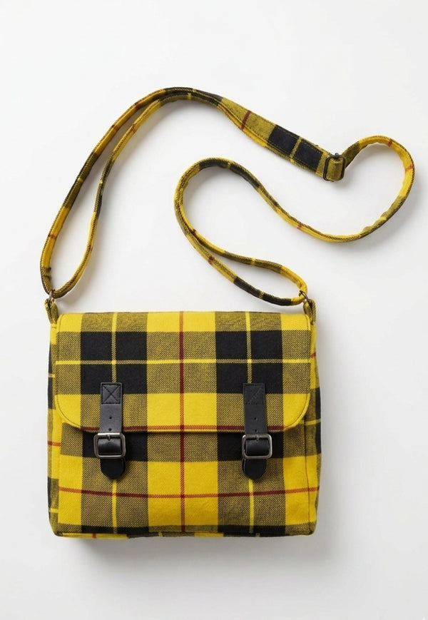 Sac messager à carreaux écossais