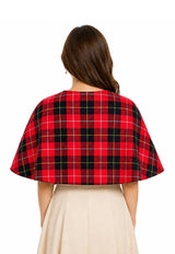 Tartan Short Capelet - Back View