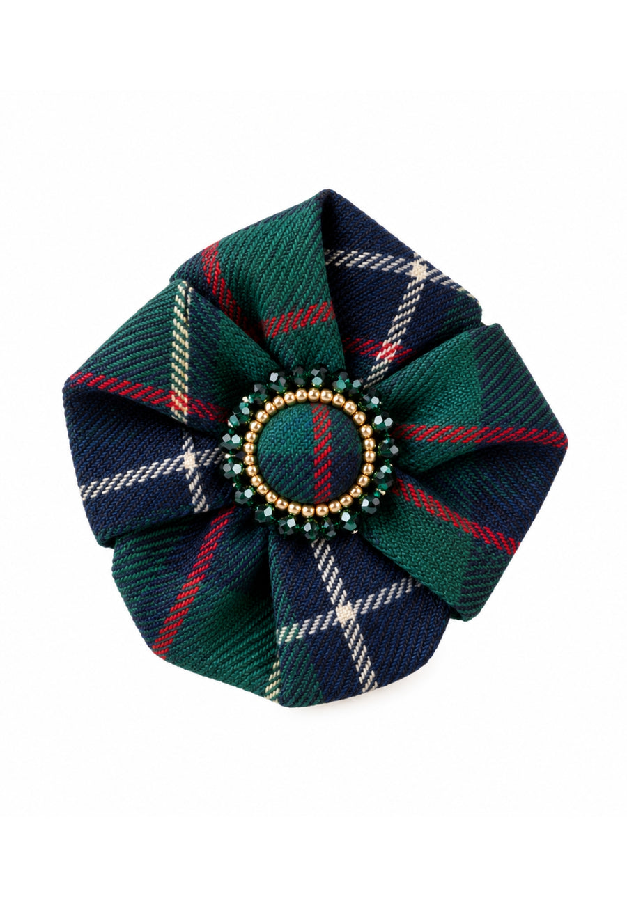 Murray Beaded Tartan Brooch