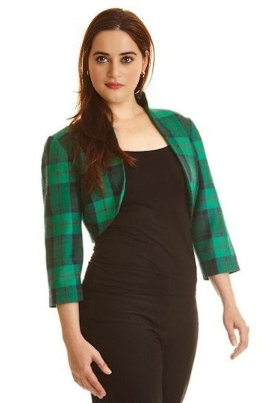 Tartan Bolero Jacket for Womens