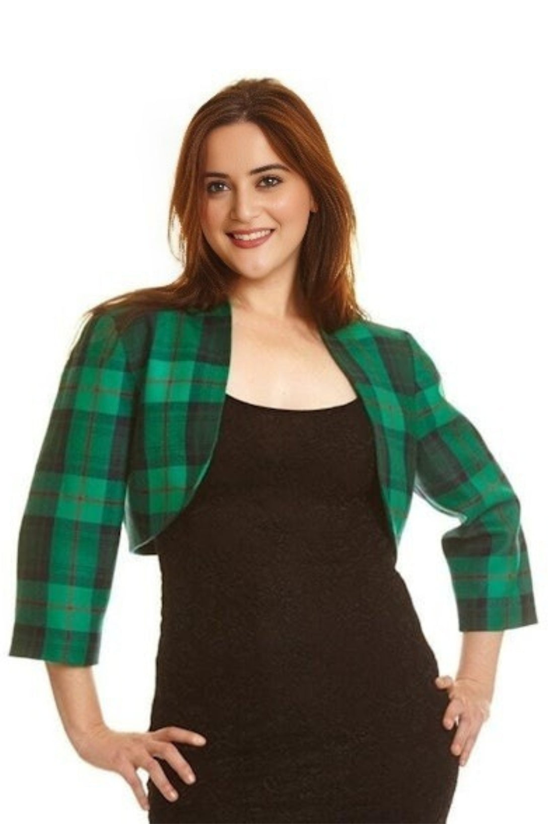 Women's Tartan Bolero Jacket