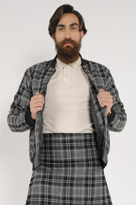 Buchanan Plaid Bomber Jacket