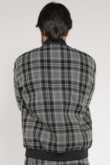 Plaid Bomber Jacket - Back View