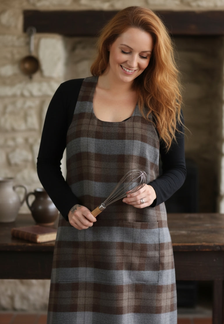 Tartan Cross Back Apron