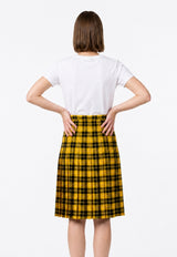 Tartan Full Pleat Skirt - Back View