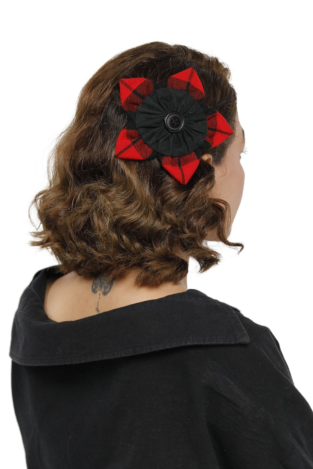 Tartan Petal Clip