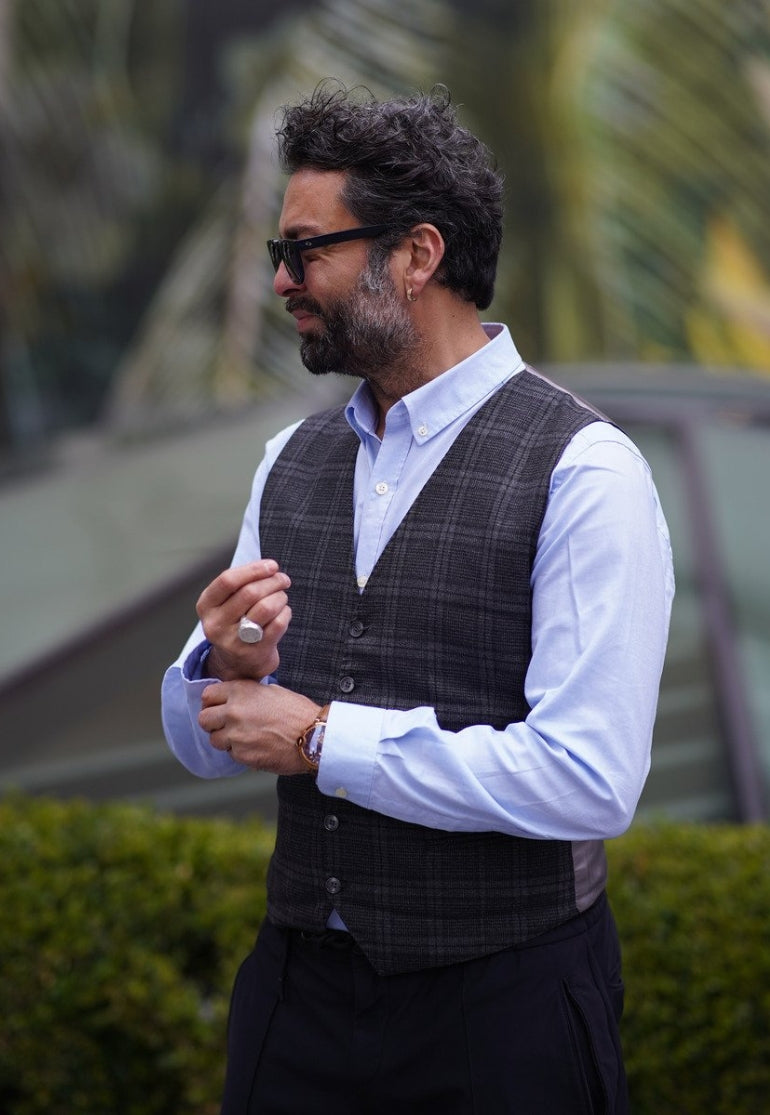 Plaid Tartan Vest