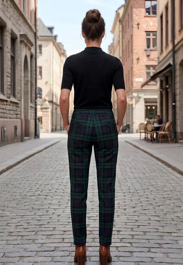 MacGregor Women's Slim Cut Tartan Trousers