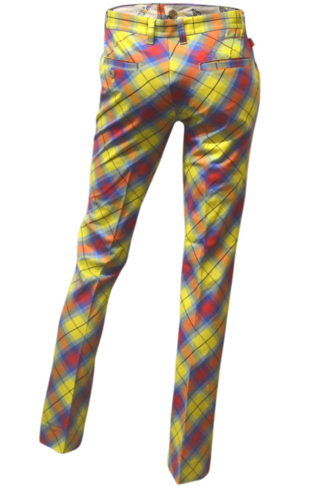 Women's Tartan Golf Trouser -  Back