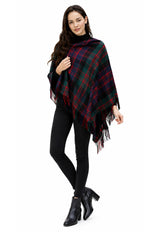 Poncho tartan pour femme