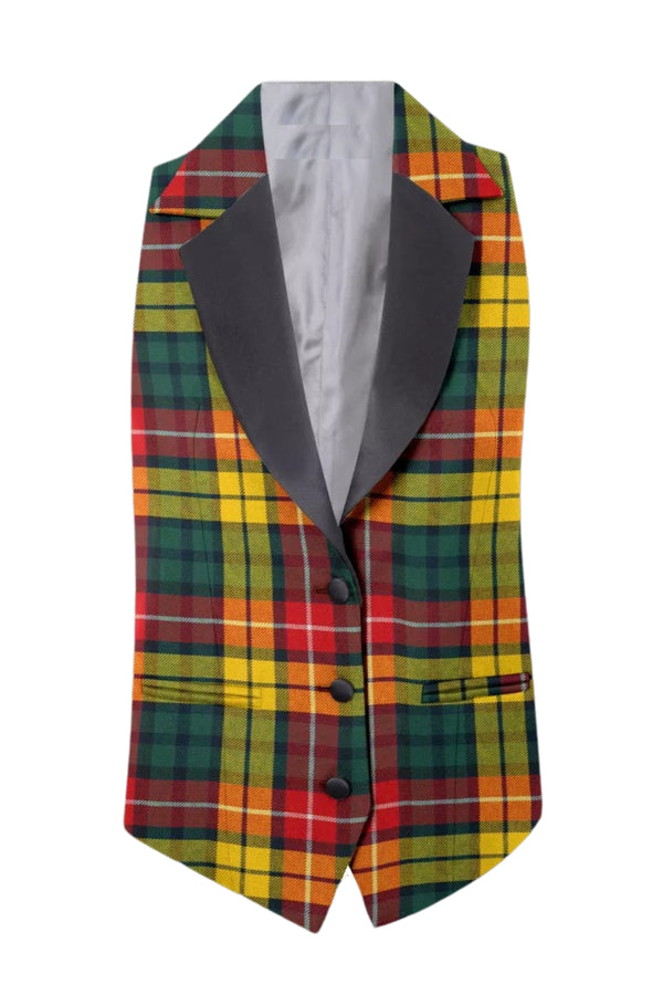 Women's Tartan Waistcoat with Lapels