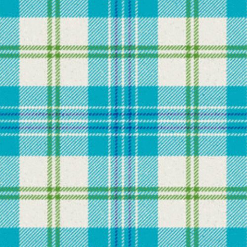 Yair Turquoise tartan swatch