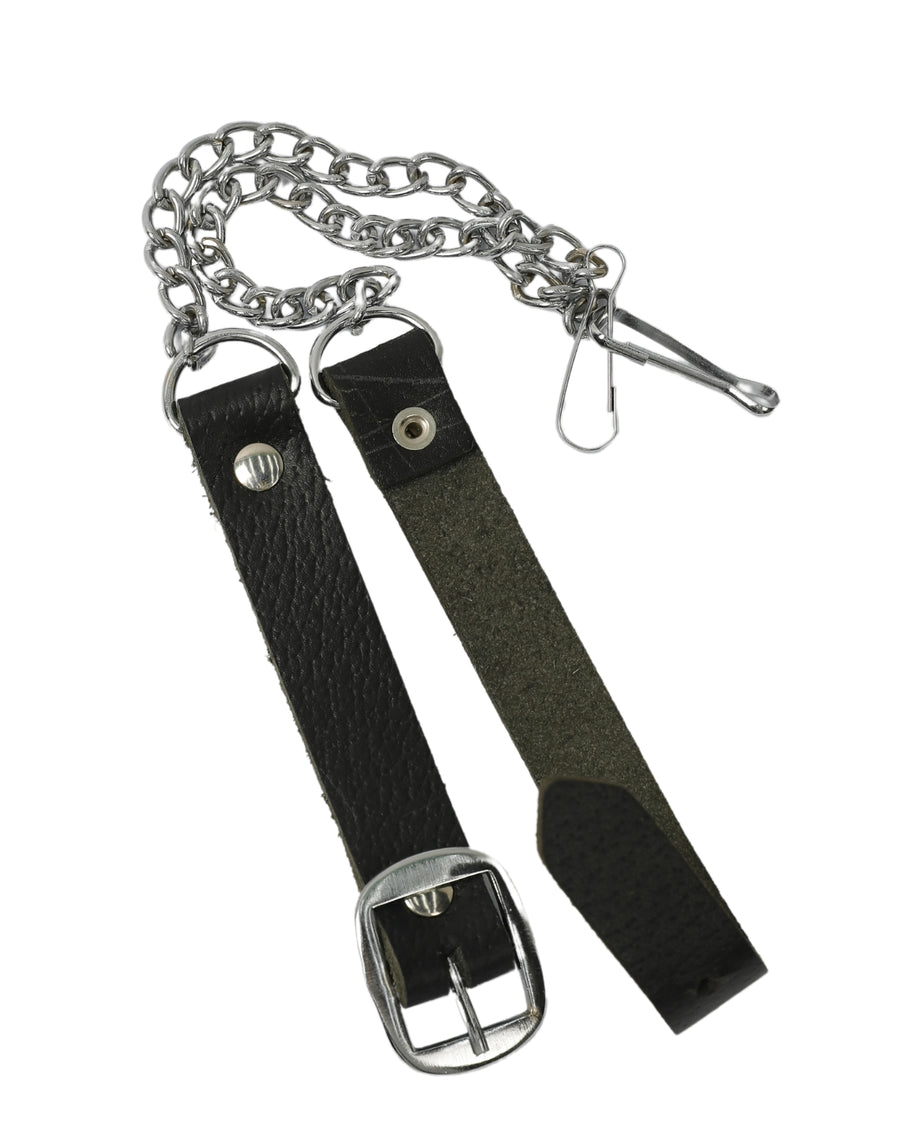Boys' White Cowhide Sporran - Sporran Belt view
