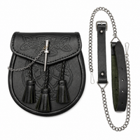 Semi robe en cuir gaufré Pin lock Sporran