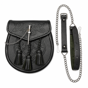 Semi robe en cuir gaufré Pin lock Sporran