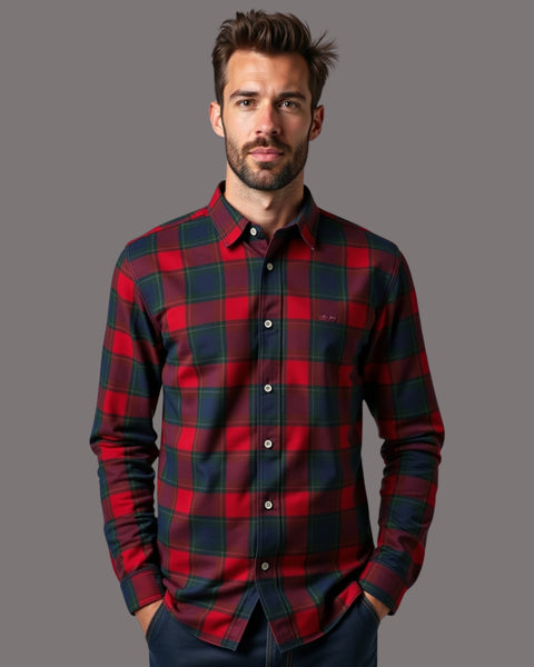 Buchanan Plaid Long Sleeve Button Shirt