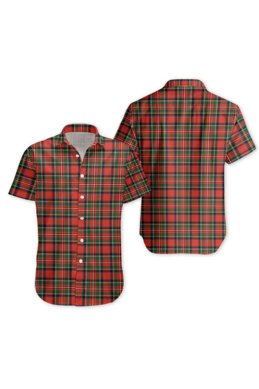 Plaid Short Sleeve Button Shirt
