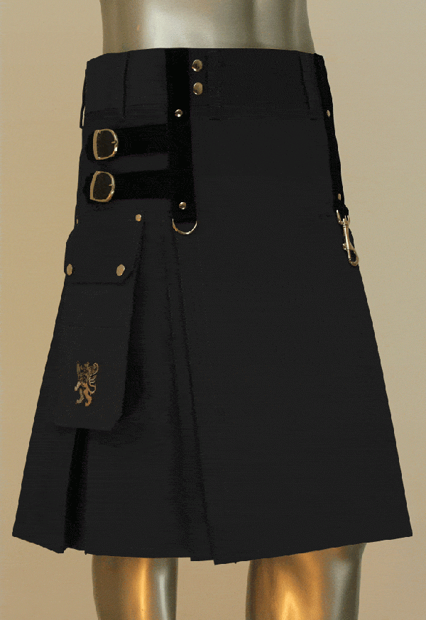 Black Aesthetic Kilt for SteamPunk