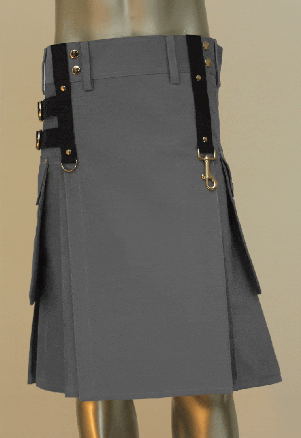 Aesthetic Kilt For SteamPunk In Grey