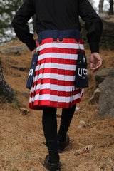 USA Flag Kilt - Back Side View