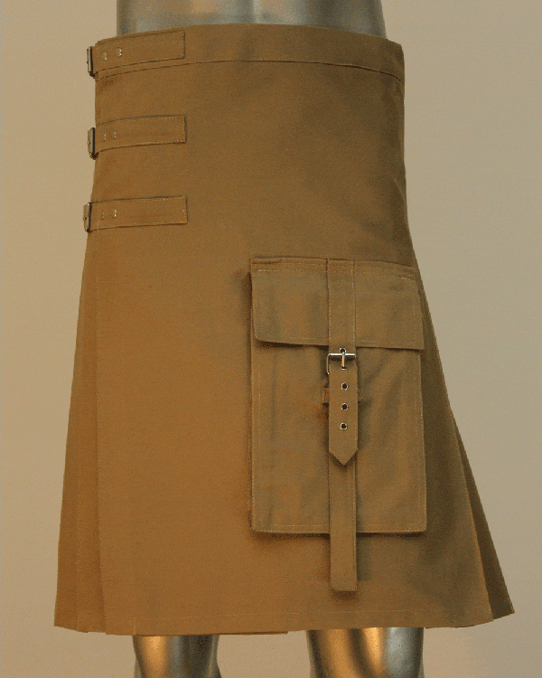 Brutal Grace Kilt For Active Men In Khaki