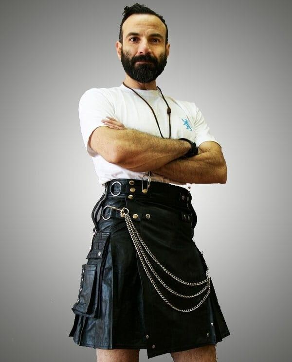 Leather Kilt For Sexy Men 