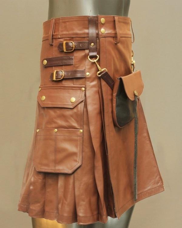 Celtic Leather Kilt 