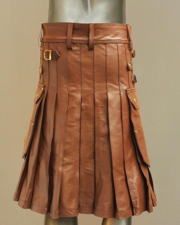 Celtic Leather Kilt Back