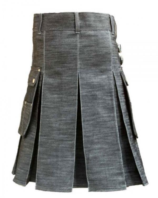 Denim Kilt for Stylish Men for sales