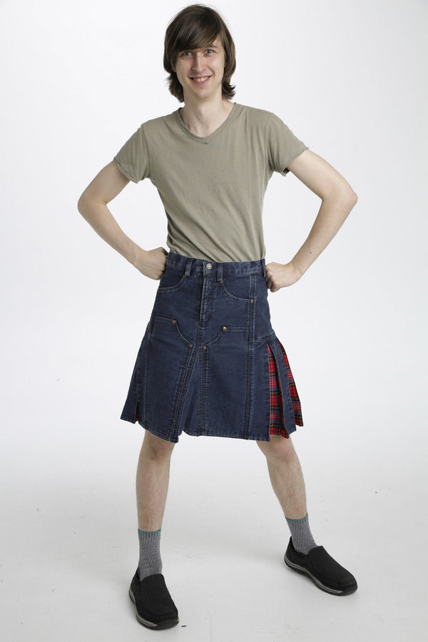 Denim Tartan Hybrid Pant Kilt 