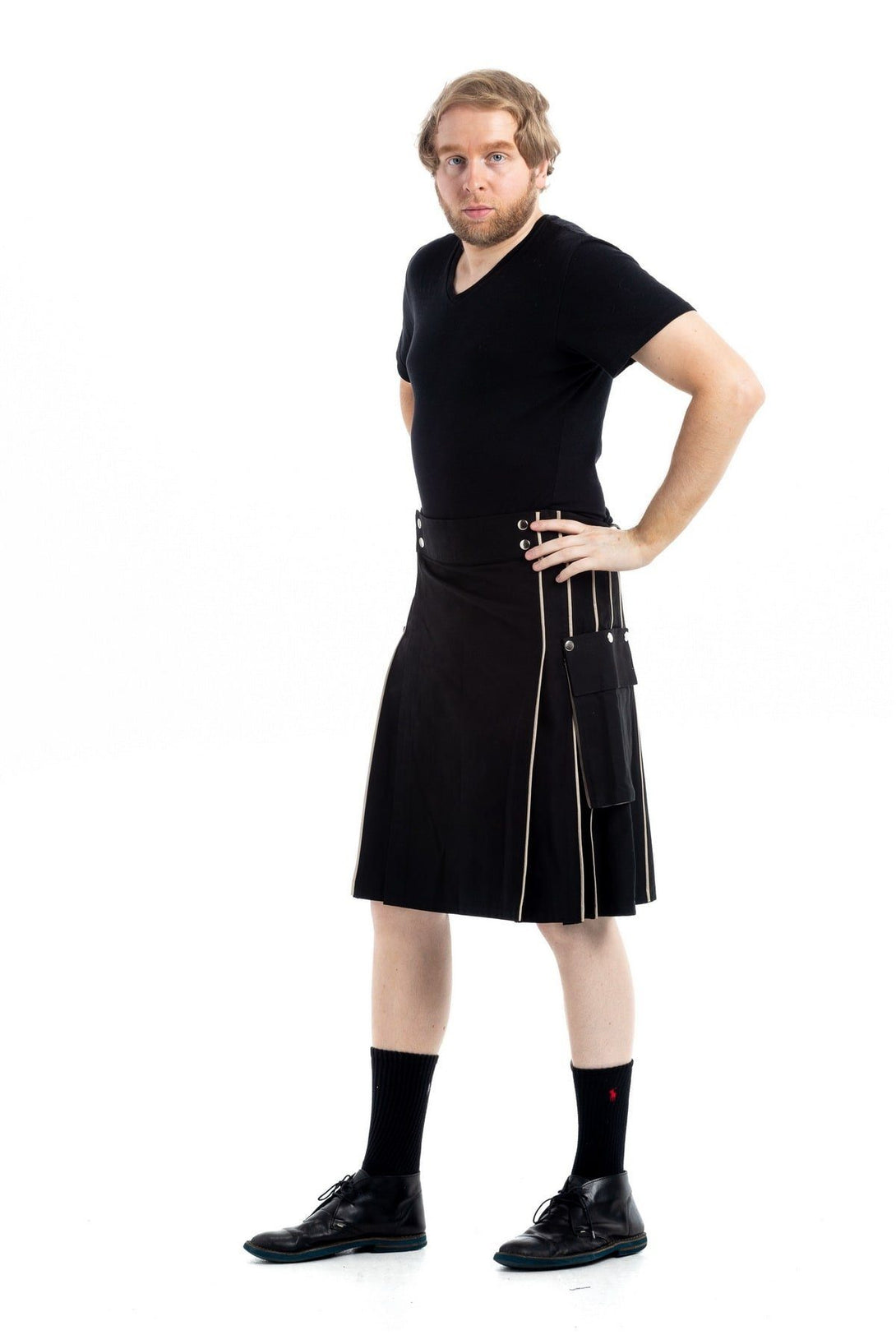 Buy Black utility kilt