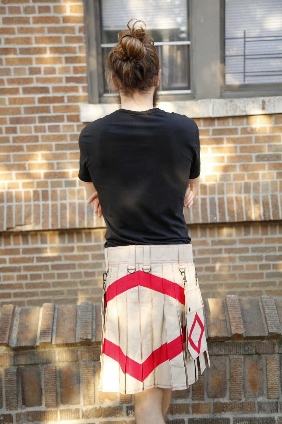 Diamond Utility Kilt for Rich Men - Back Side View