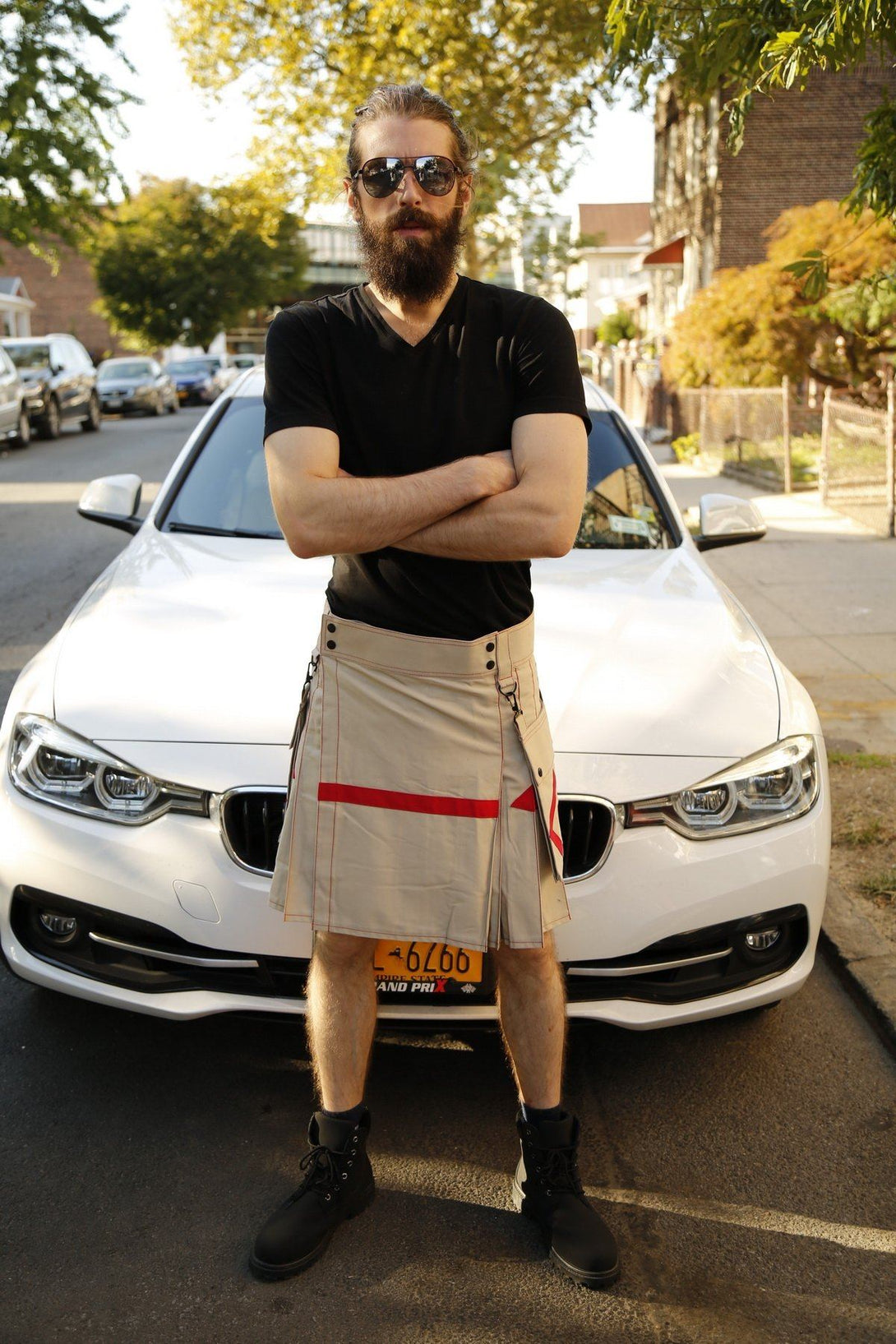 Utility Kilt For Stylish Men - Front Side View